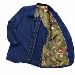 ポールスミス ロンドン L ジャケットネイビーストライプ チェルッティ 花柄裏地のサムネイル