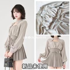 ダーリッチ darich ドッキングコルセットプリーツミニワンピース GRY F