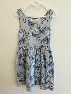 H & M 나비 무늬 민소매 원피스 130cm