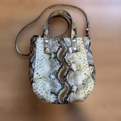 H&Mパイソン柄 2way ショルダーバッグ