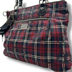 希少 COACH ポピー タータンチェック グラム トートバッグ Y2K 大容量 希少 COACH ポピー タータンチェック グラム トートバッグ Y2K 大容量