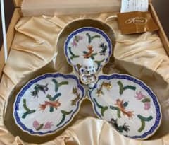 HERENDヘレンド 30cm ポワッソン 3パートレリッシュトレイ マンダリン HERENDヘレンド 30cm ポワッソン 3パートレリッシュトレイ マンダリン