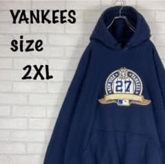 ニューヨークヤンキース 刺繍プリント オーバーサイズ プルオーバーパーカーのサムネイル