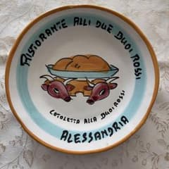 ブオンリコルド　絵皿　Ristrante Alli Due Buoi Rossiのサムネイル