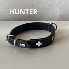 美品】HUNTER ブラックレザー首輪 本革 - メルカリ