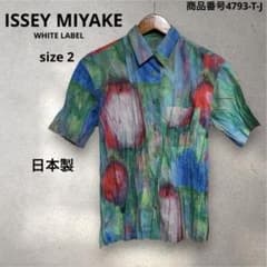 ISSEY MIYAKE me プリーツ 半袖 Tシャツ マルチカラー ISSEY MIYAKE カラフルプリーツ半袖シャツ サイズ2 - メルカリ