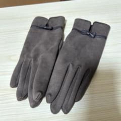 レディース 手袋 リボン付き ブラウンのサムネイル