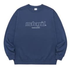 mahagrid THIRD LOGO クルーネック スウェット ネイビー