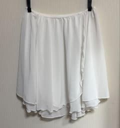 バレエ 大人スカート シフォン ホワイト Mのサムネイル