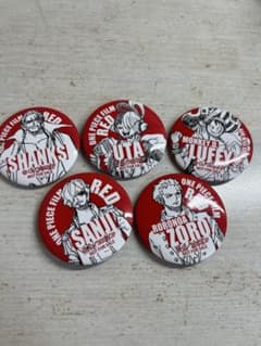 ONE PIECE FILM RED 缶バッジ 5種セットのサムネイル