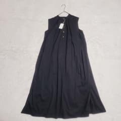 新品】Jena ジェナ ロングワンピース フレア タック 黒 金ボタン 