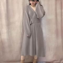 ANMILLE ビジュータック ニットワンピースのサムネイル