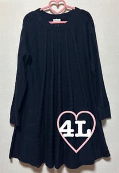 ◇ニットAラインワンピース◇4L◇新品◇のサムネイル