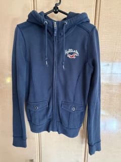Hollister ジップアップパーカー ネイビーのサムネイル