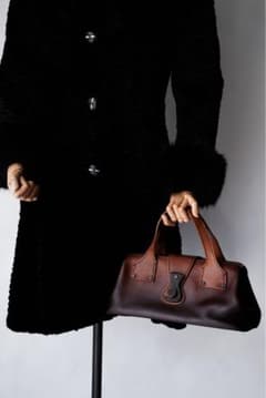 Vintage GUCCI Brown Leather Gradient Bag - メルカリ