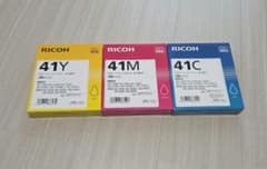 RICOH 純正インク 41Y 41M 41C 3個セット - メルカリ
