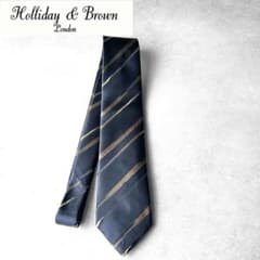 26年春夏新作Holiday&Brownホリデー&ブラウン 幾何学柄新品ネクタイ