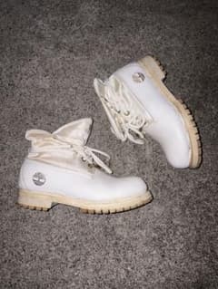 Timberland ホワイト ワークブーツ 白 レースアップ 『訳あり」のサムネイル