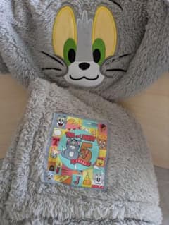 미사용 톰과 제리 건착이있는 3WAY 담요