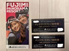 富士見パノラマリゾート　ゴンドラ・リフト券　2枚　富士見パノラマスキー場のサムネイル