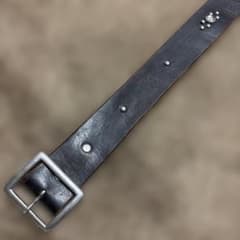 34inch HTC レザースタッズベルト 茶芯 ブラック - メルカリ