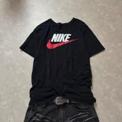 NIKE logo s/s tee black y2k street 헤세이 걸