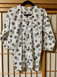 江戸一 鯉口シャツ 白　サイズ中　大人用のサムネイル