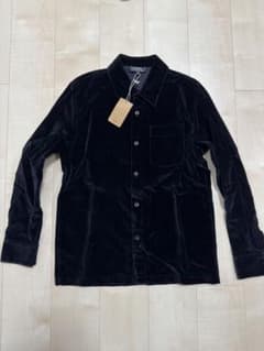 未使用タグ付 A.P.C. メンズ ベロア 長袖シャツ ブラック XSのサムネイル