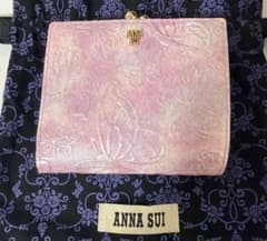 ANNA SUIアナスイ2つ折り財布　パピヨン　がま口　蝶　ラメ　パープル 美品 ANNA SUI アナスイ 2つ折り財布 パピヨン がま口蝶 ラメ - メルカリ