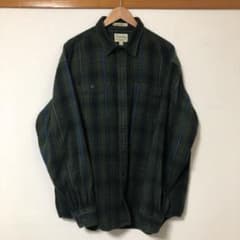 USA古着 カベラス ヘビーウェイト 長袖シャツ ネルシャツ 緑 XL チェックのサムネイル