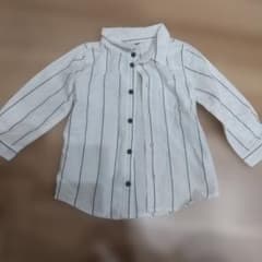 H&M ストライプ柄 長袖シャツ 86cmのサムネイル