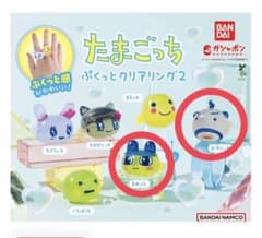 たまごっち ぷくっとクリアリング　2点セット　まめっち　おやじっちのサムネイル