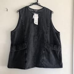 お値下げ‼️サマンサモスモスデニムツイルクルーネックベスト