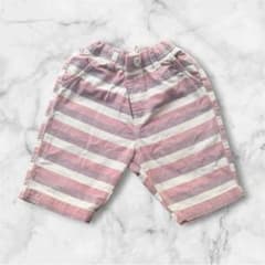 ユニクロ キッズ ハーフパンツ Sサイズ ボーダー柄（110-125cm相当）のサムネイル
