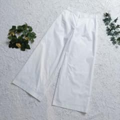 ITS International Wide Pants, Size M, White, Elastic Waistband