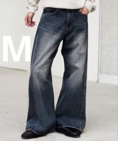 WYM LIDNM CURVED FLARE BAGGY DENIMのサムネイル
