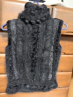 【極美品 幻のアーカイブ】Dior ガリアーノ期 ファーレース ニットベスト
