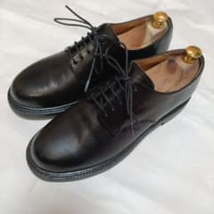 harrogate euston サイズ7.5 黒 レザー プレーントゥ - メルカリ