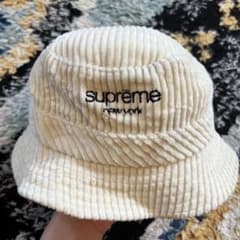 supreme アイボリー バケットハット コーデュロイ - メルカリ