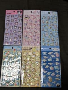 サンリオキャラクター　ぷくっとシール6枚セットのサムネイル