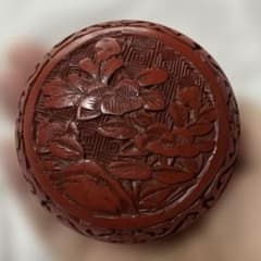 堆朱 香合 漆器 茶道具 香道具 彫刻 小物入れ 伝統工芸 - メルカリ