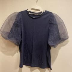 GU パフスリーブ Tシャツ XL ネイビーのサムネイル