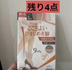 ここちよいひきしめ美脚 ストッキング 3足組 M-L ヌーディベージュ 