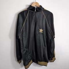 adidas トラックジャケット XXL ブラック ゴールド ジャージ 黒金のサムネイル