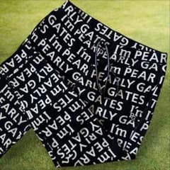 パーリーゲイツ　ジョガーパンツ　総柄 XL〜XXL相当 紺　ネイビー　白　6