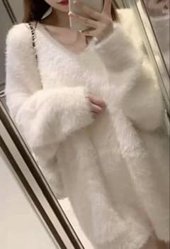 シャギーニット　オーバーサイズ　ホワイトのサムネイル