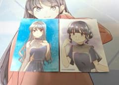 푸른 돼지 밤하늘 드레스 브로마이드 사쿠라지마 마이 마키노하라 쇼코