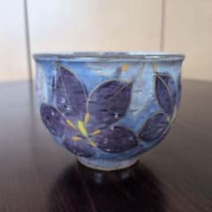 京都京焼・清水焼窯元 桔梗の花　陶あん 茶碗 京都京焼・清水焼窯元 桔梗の花 陶あん 茶碗 - メルカリ