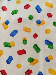 ☆140前後エプロン3点セット　ブロック柄のサムネイル