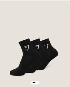 【新品】Gymshark midi socks ソックス 1pac ブラック - 3